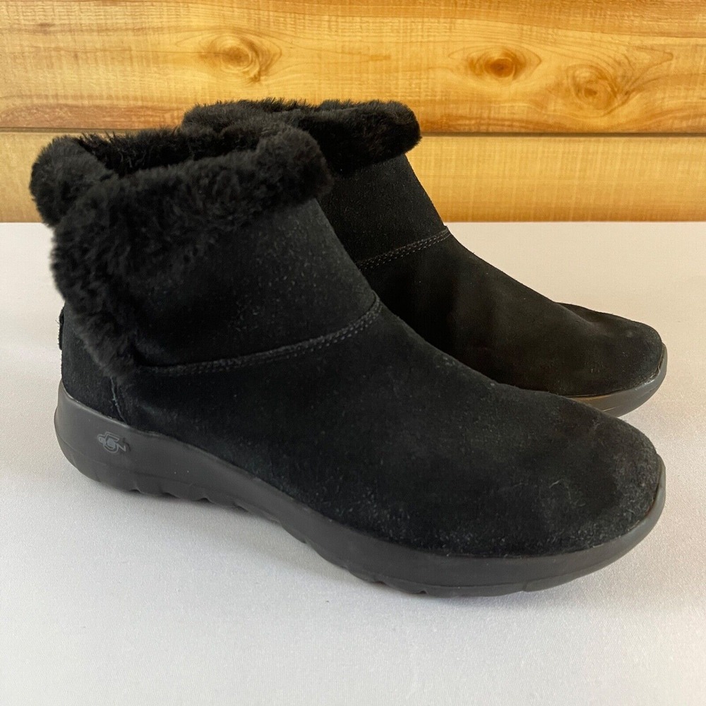 Skechers Black Fuzzy Ankle Booties